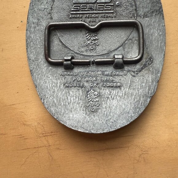 Award Design Medals Zee Series Cowboy Rodeo Belt Buckle With Longhorn & Horses - Picture 3 of 3